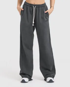 Raw Lounge Wide Leg Joggers | Coal