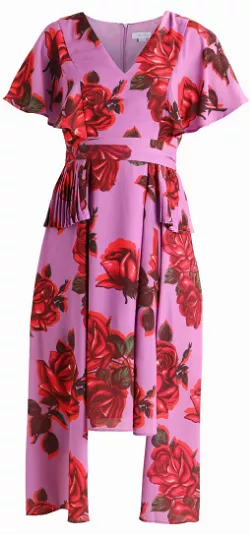 Rose Pleated Dress