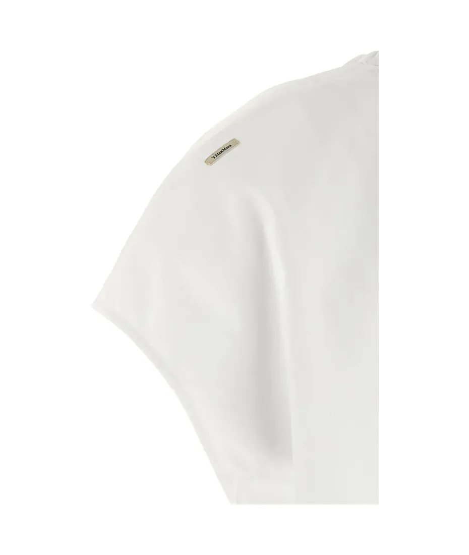 S Max Mara  |Plain Cotton Short Sleeves Shirts & Blouses