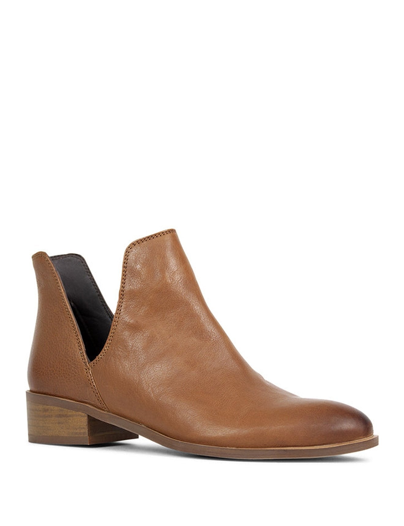 Sadie Cut Out Ankle Boots - Tan