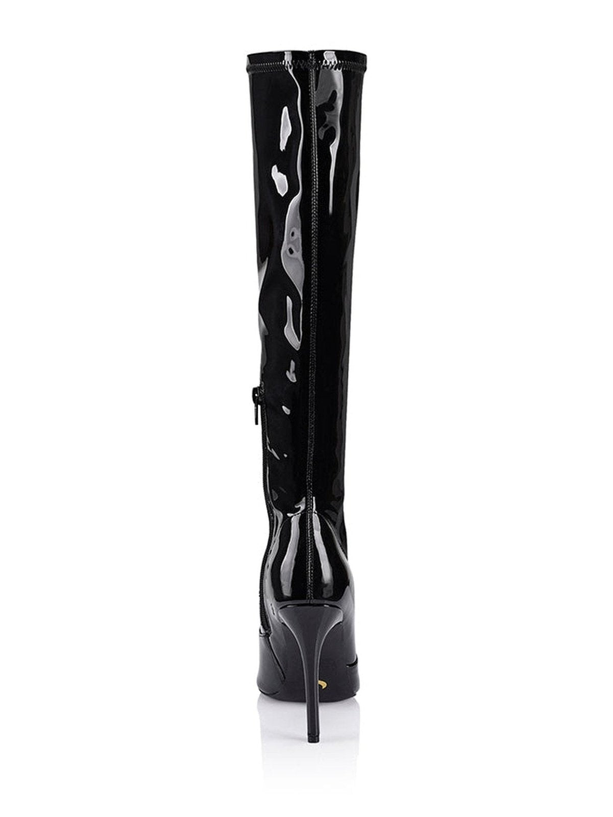 Savannah Tall Boots - Black Patent Stretch