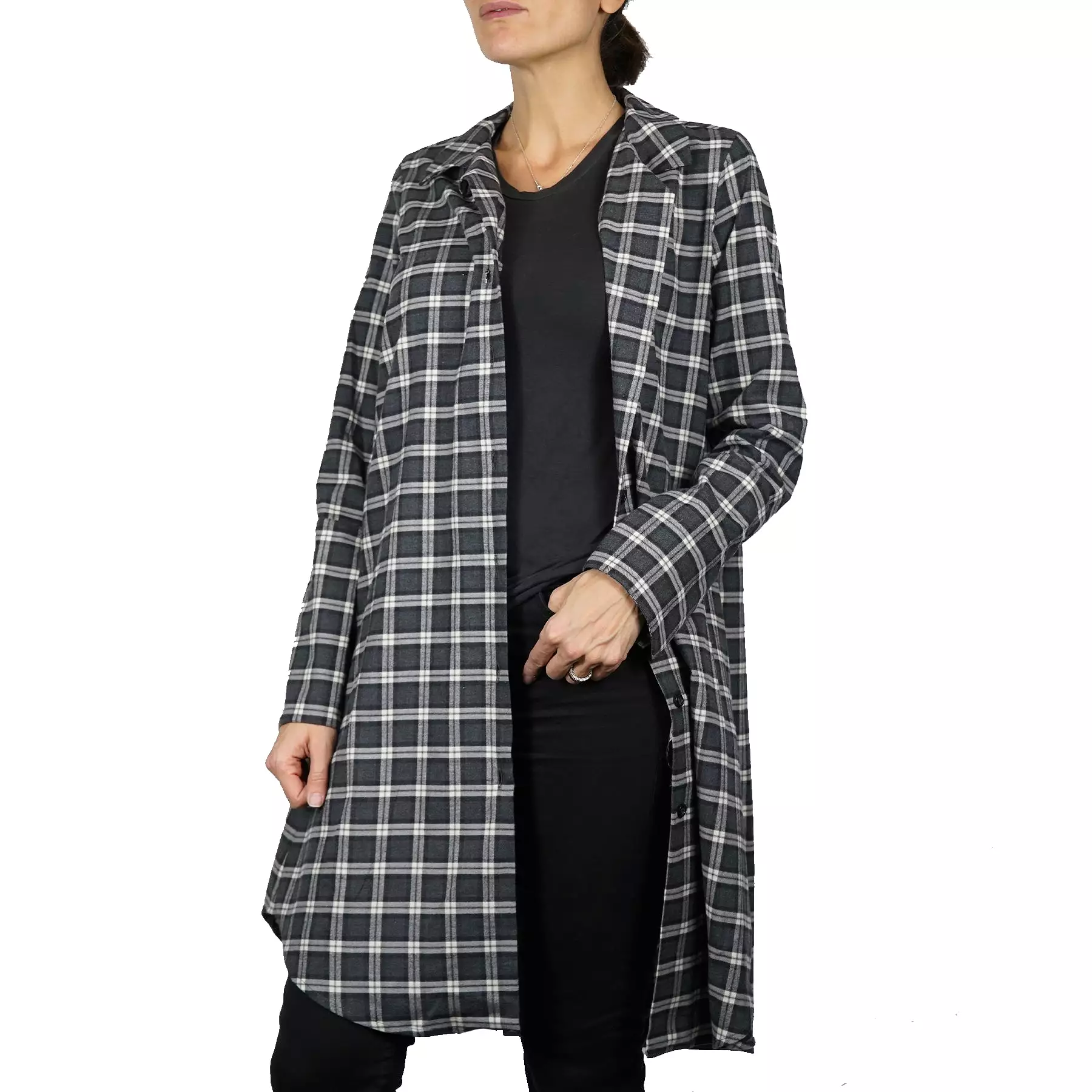 Shirt Dress Cotton Black