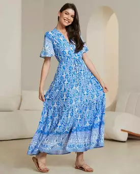 Stella Maxi Dress - Santorini