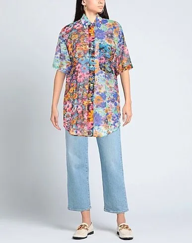 Stella McCartney  |Flower Patterns Medium Short Sleeves Shirts & Blouses