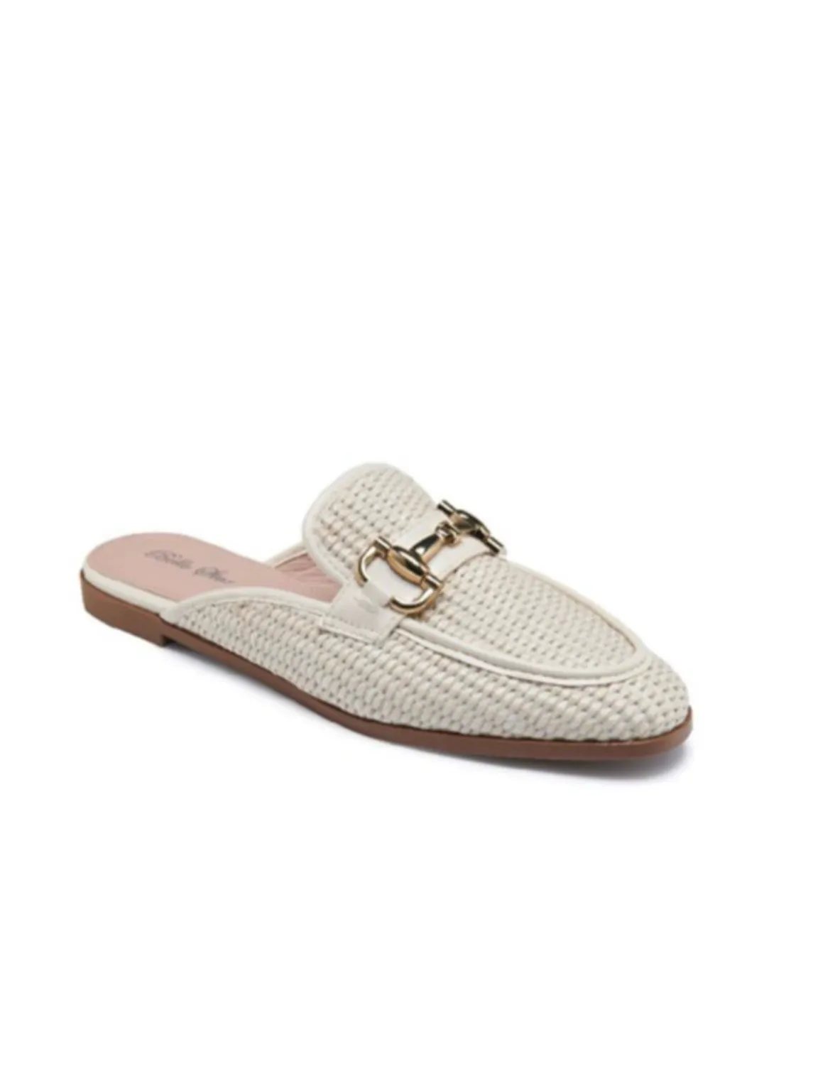 Stone Weave Buckle Slip Ons