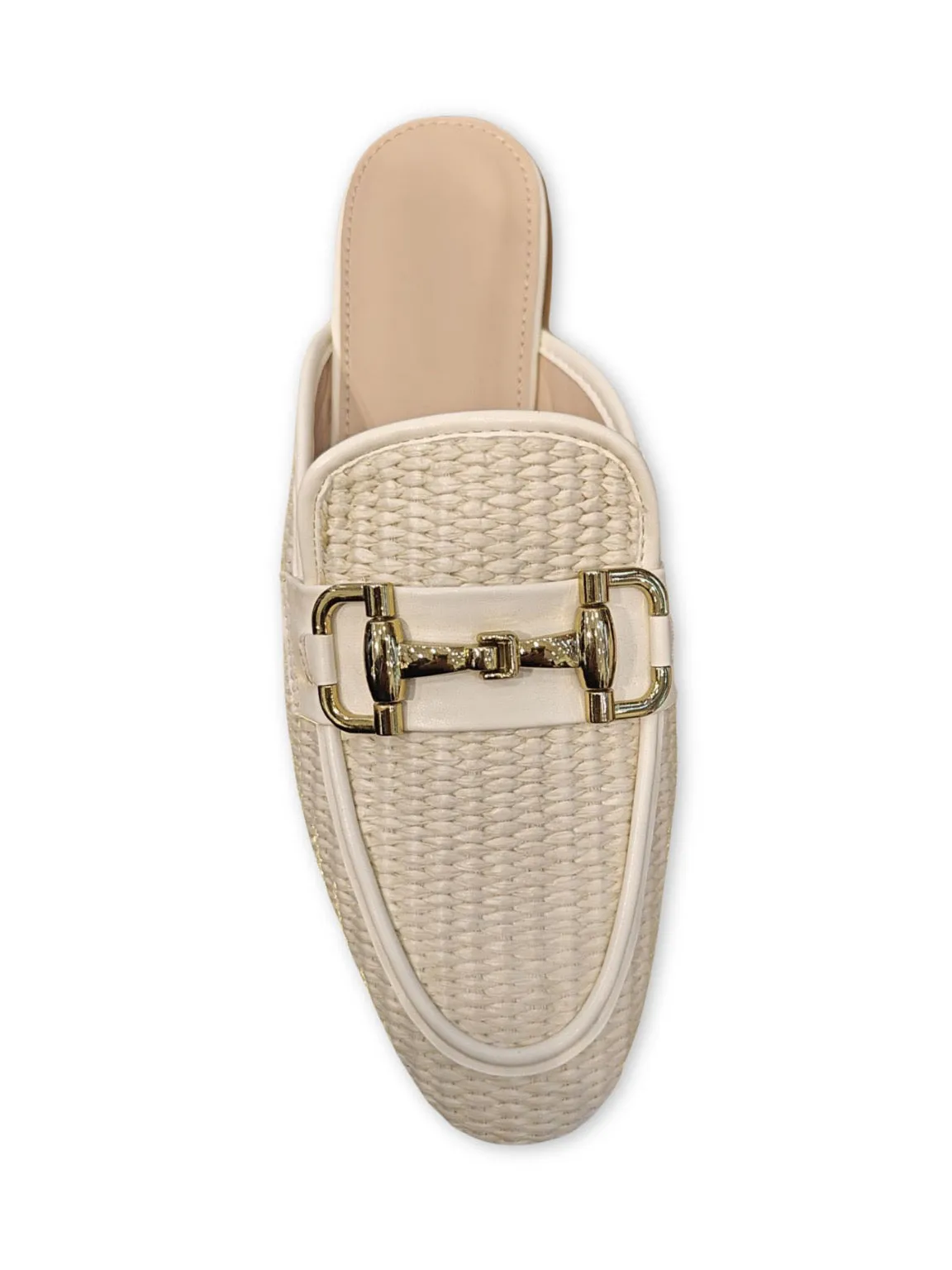 Stone Weave Buckle Slip Ons