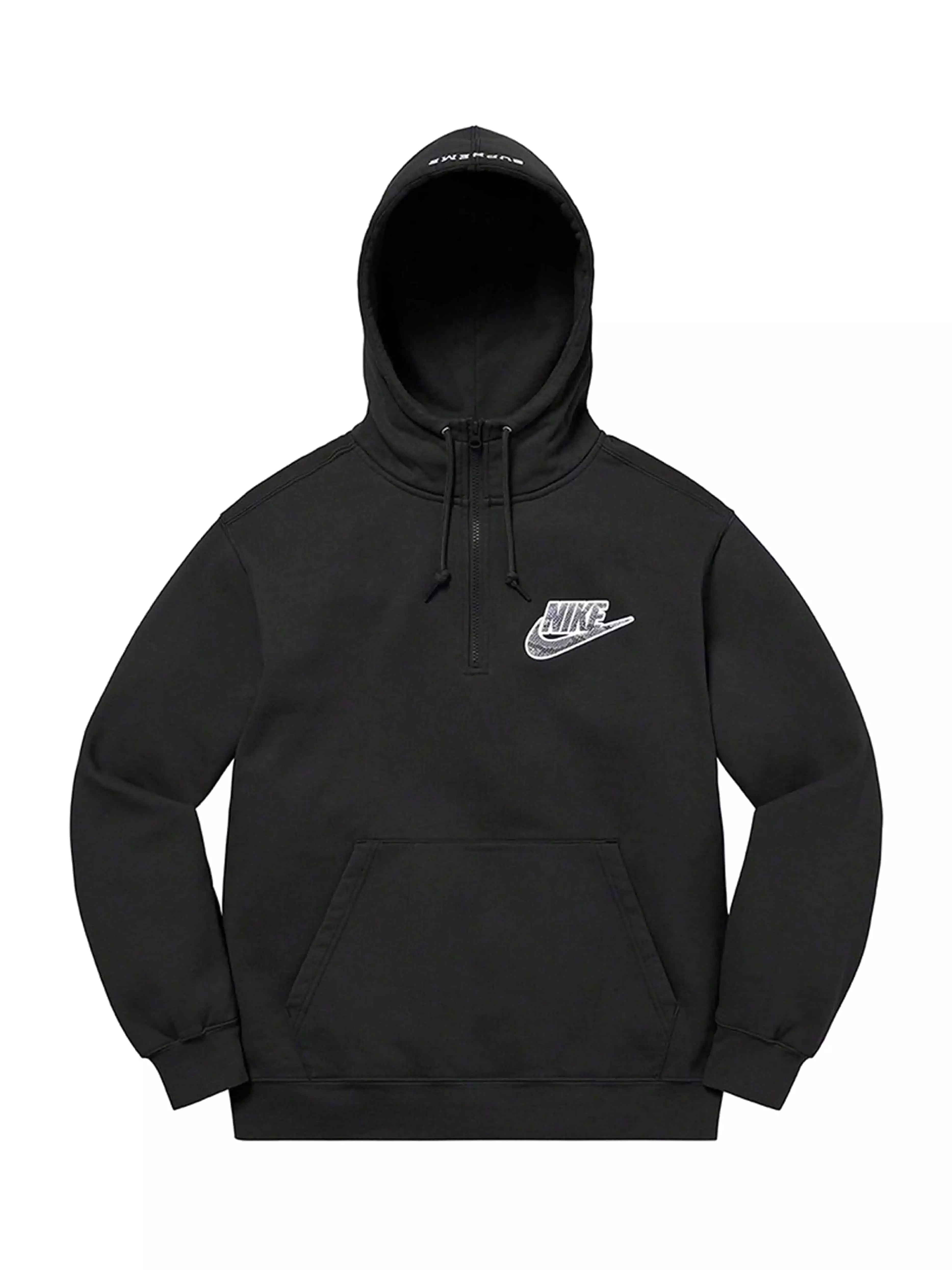 Supreme X Nike Half Zip Hoodie BLACK [SS21]