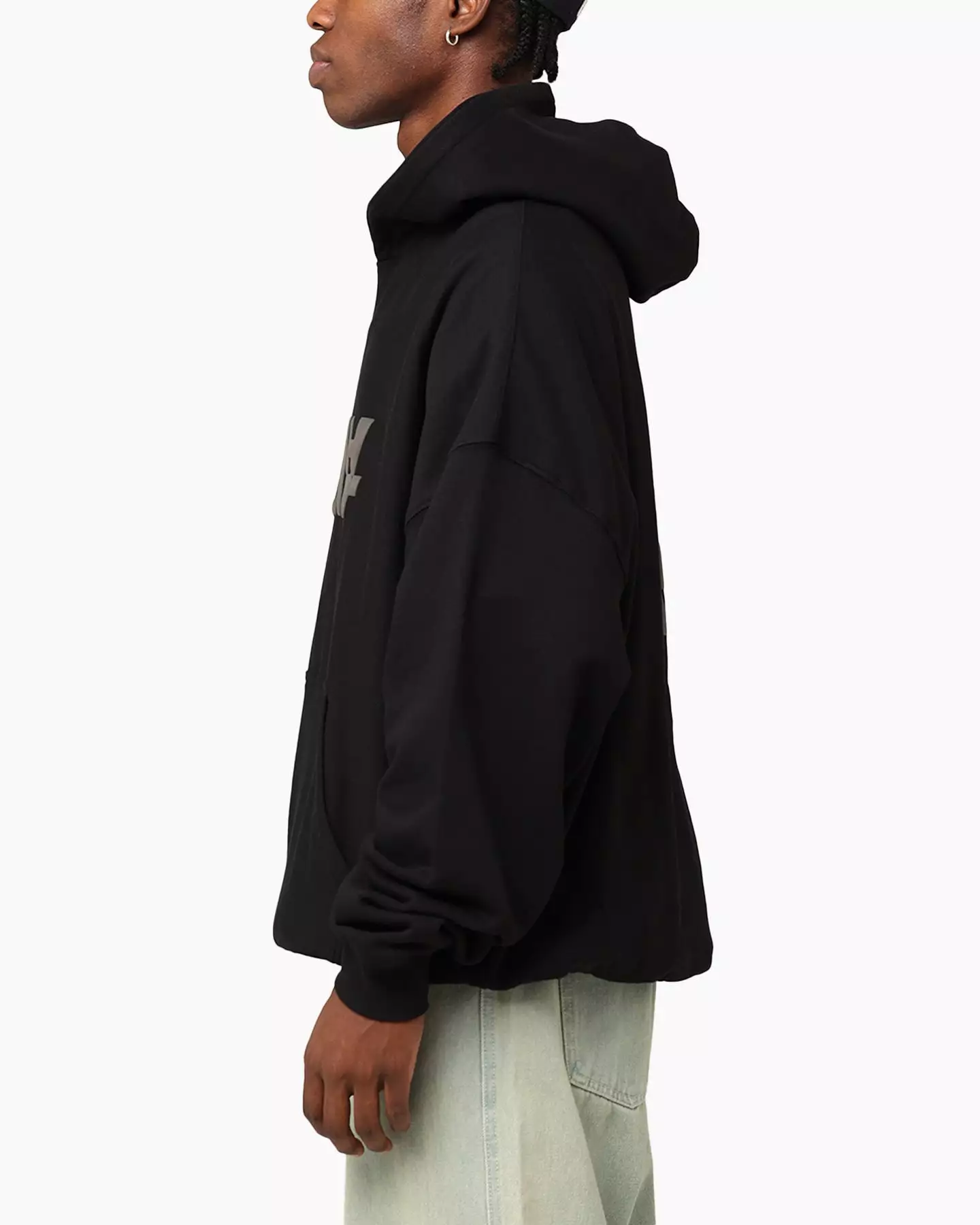 The Anti Order Anti Logo Boxy Hoodie Black