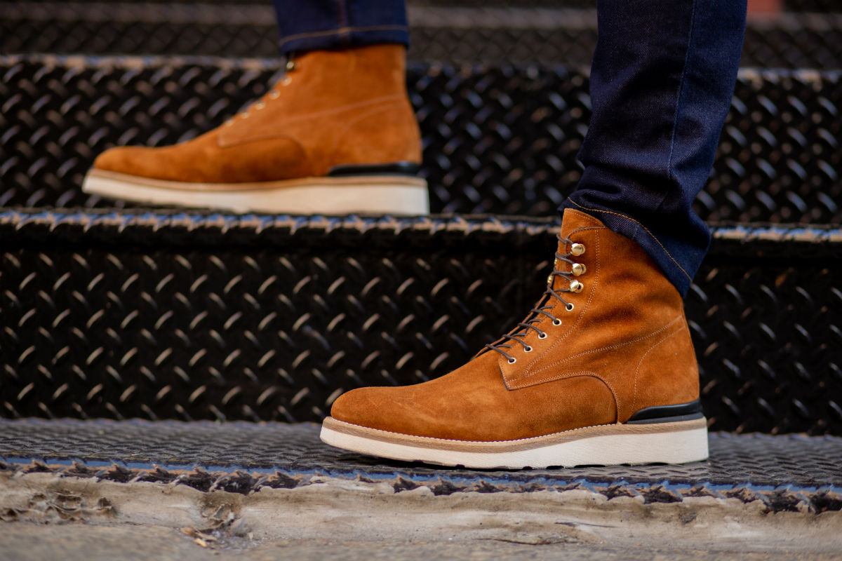 The Polo Suede Lace-Up Boot - Rum