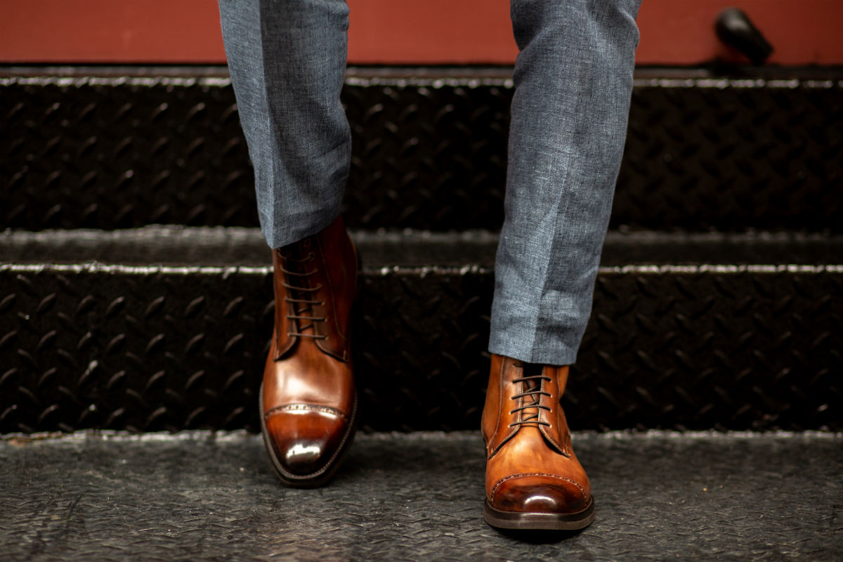 The Presley Lace-Up Boot - Brown - Rubber Sole