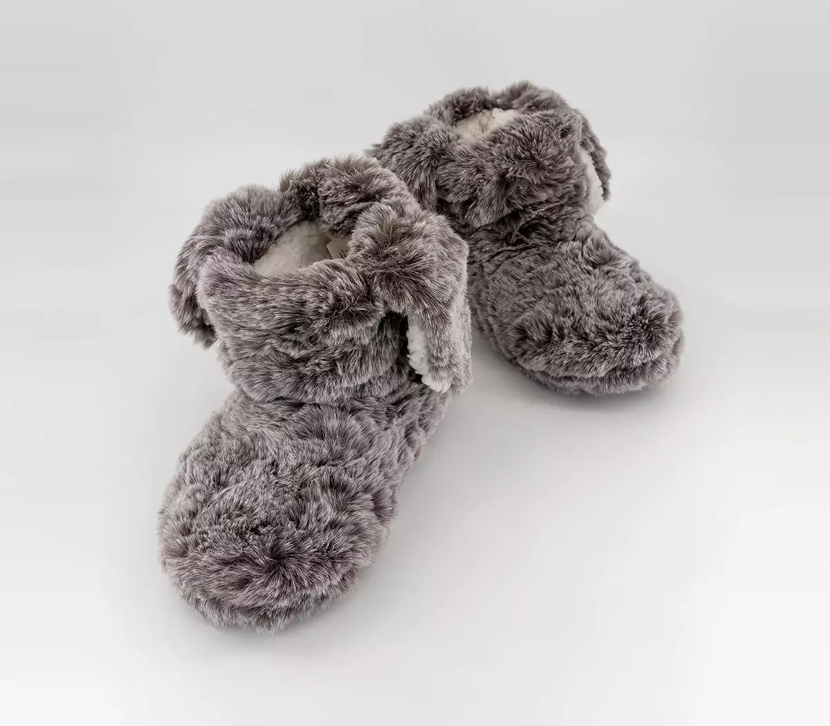 Womens Office Ruby Bunny Slipper Boots Grey