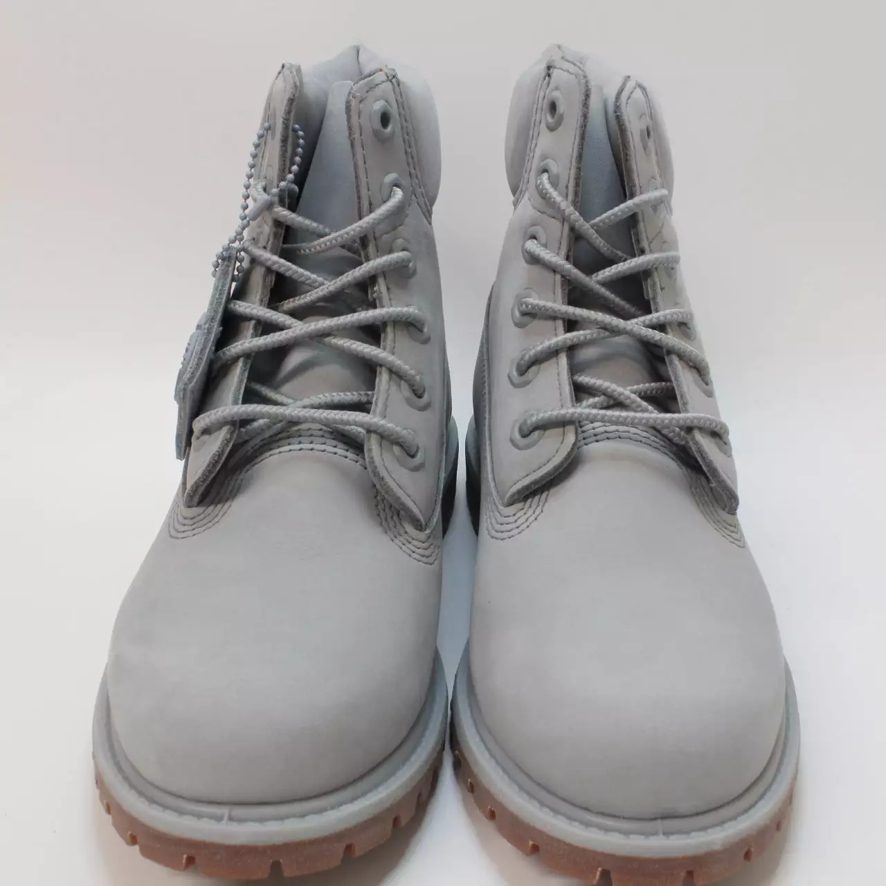 Womens Timberland Premium 6 Boots Light Grey Nubuck Uk Size 4