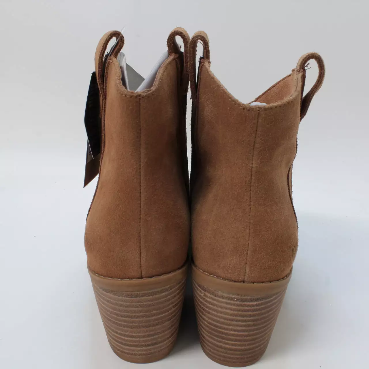 Womens Toms Constance Western Boots Tan Suede