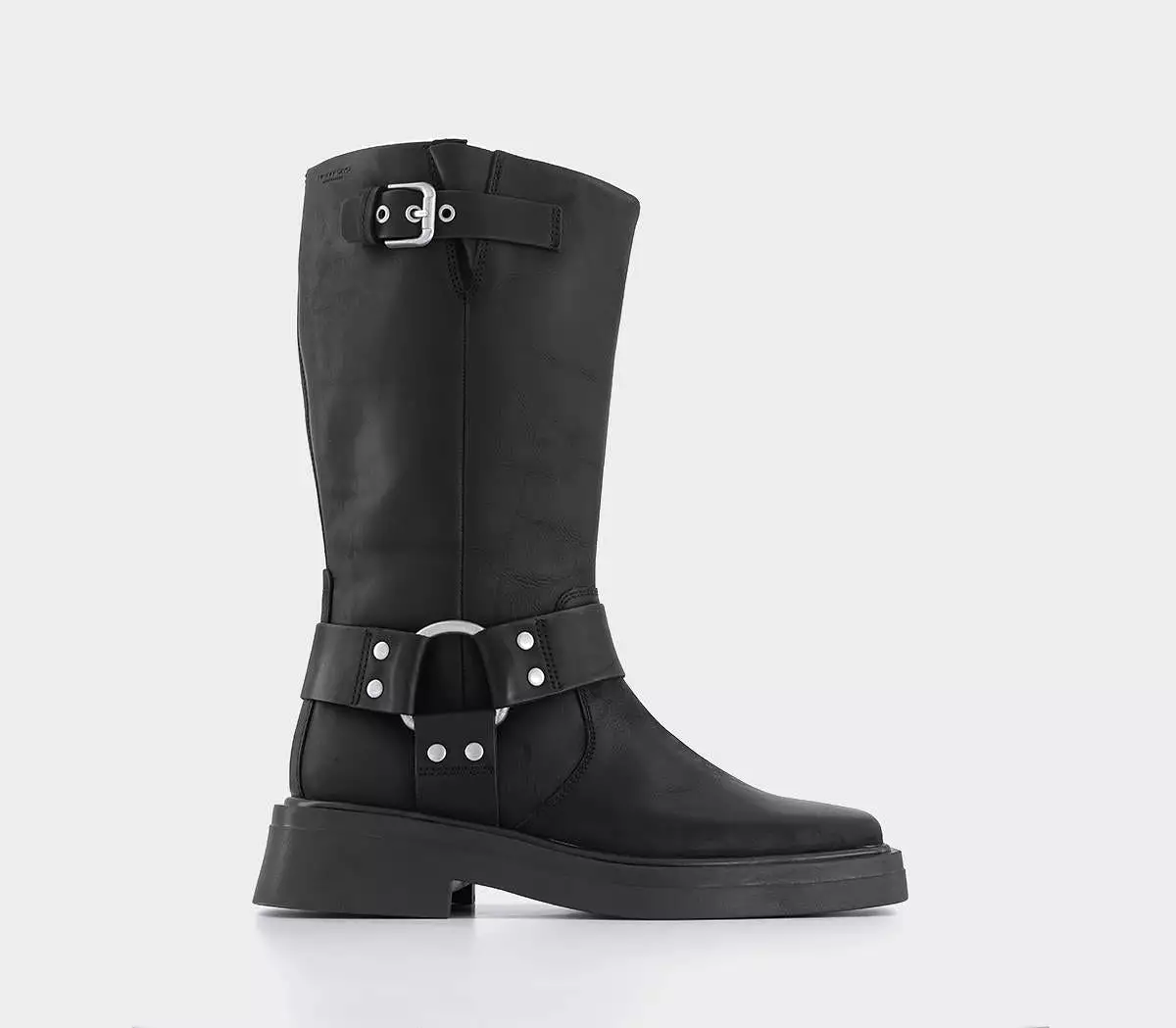 Womens Vagabond Shoemakers Eyra Biker Boots Off Black