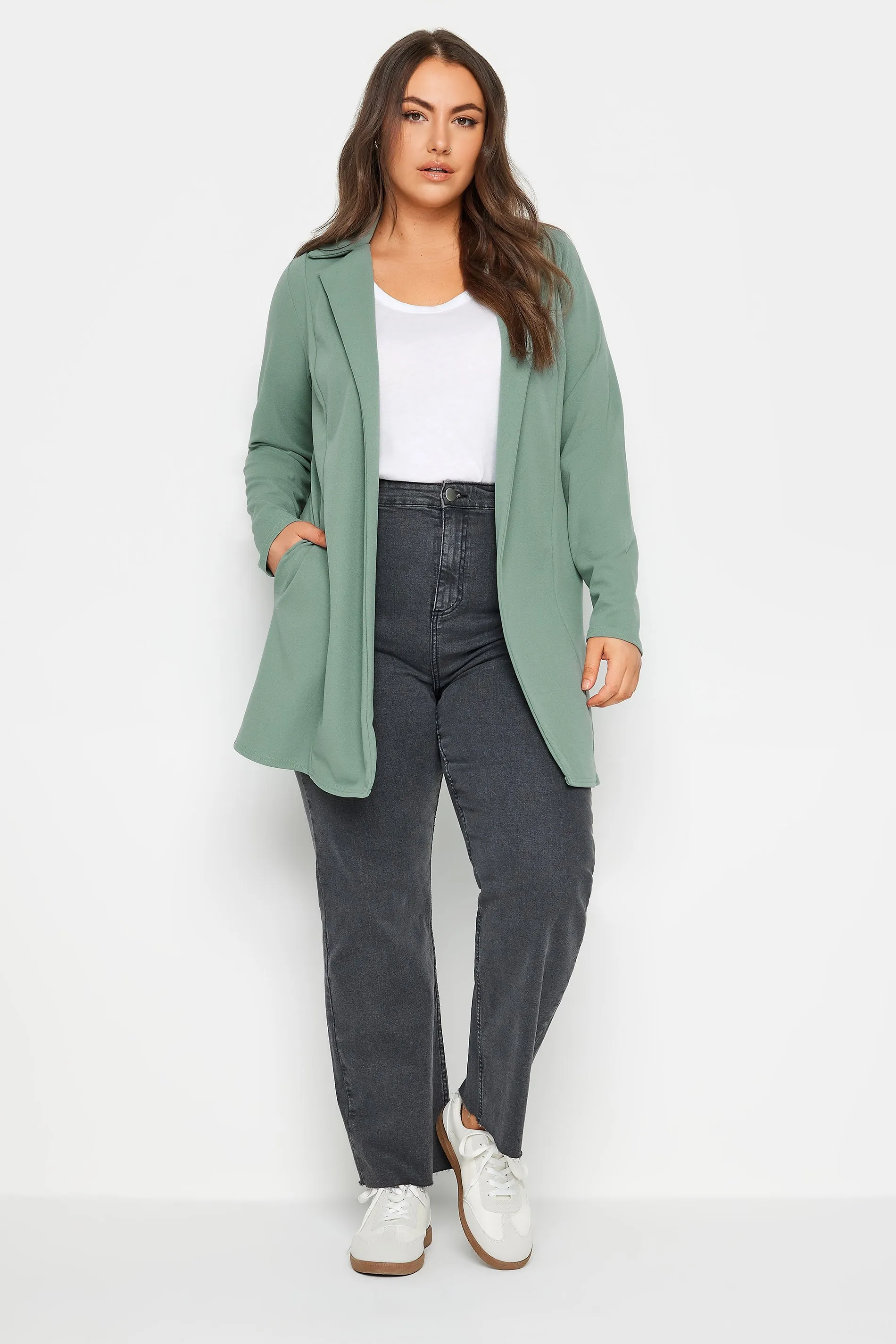 YOURS Curve Sage Green Blazer