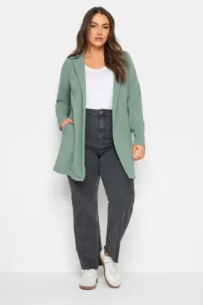 YOURS Curve Sage Green Blazer