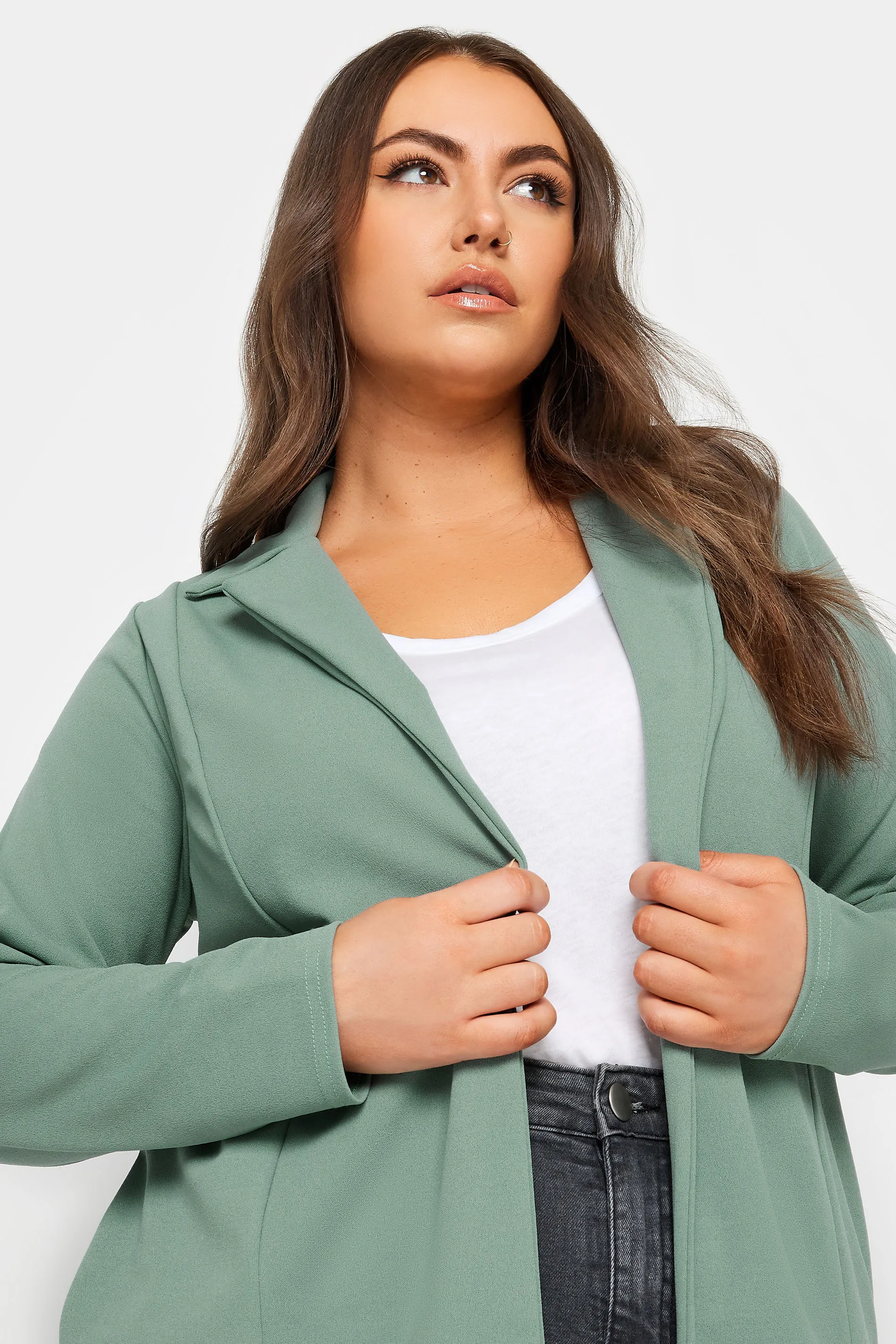 YOURS Curve Sage Green Blazer